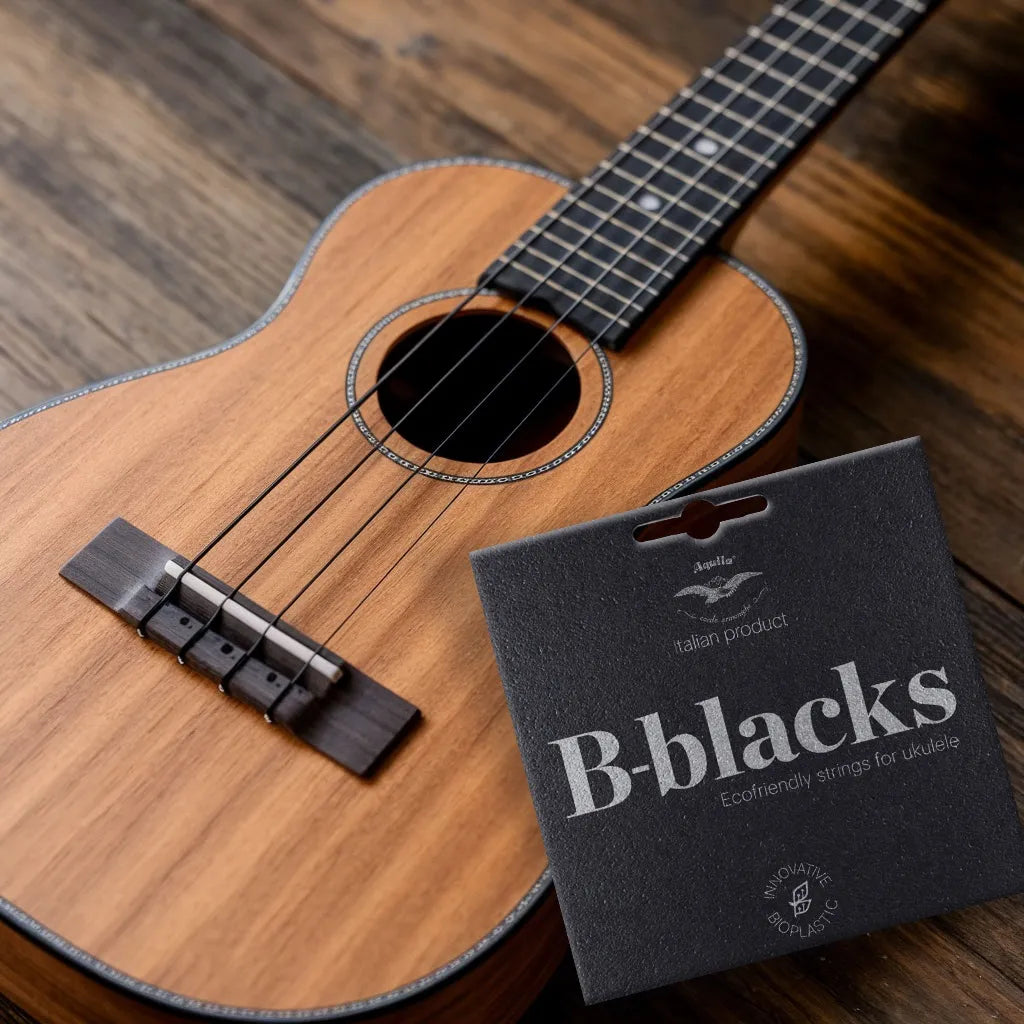 Aquila B-Black Tenor Ukulele String Set with Wound Low G 183U — view 2