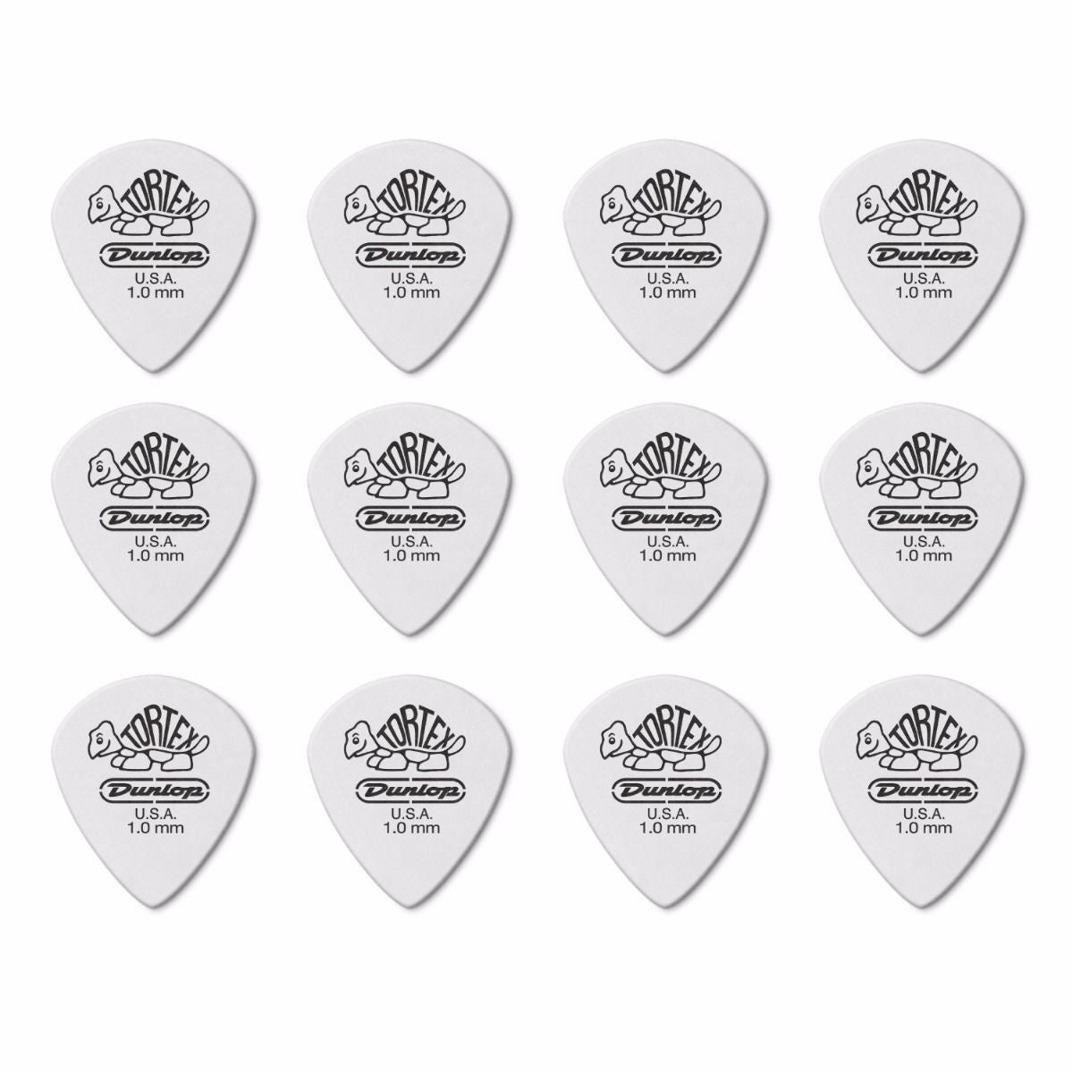 12 x Jim Dunlop Tortex Jazz 3 White 1.00mm Guitar Picks III 478R