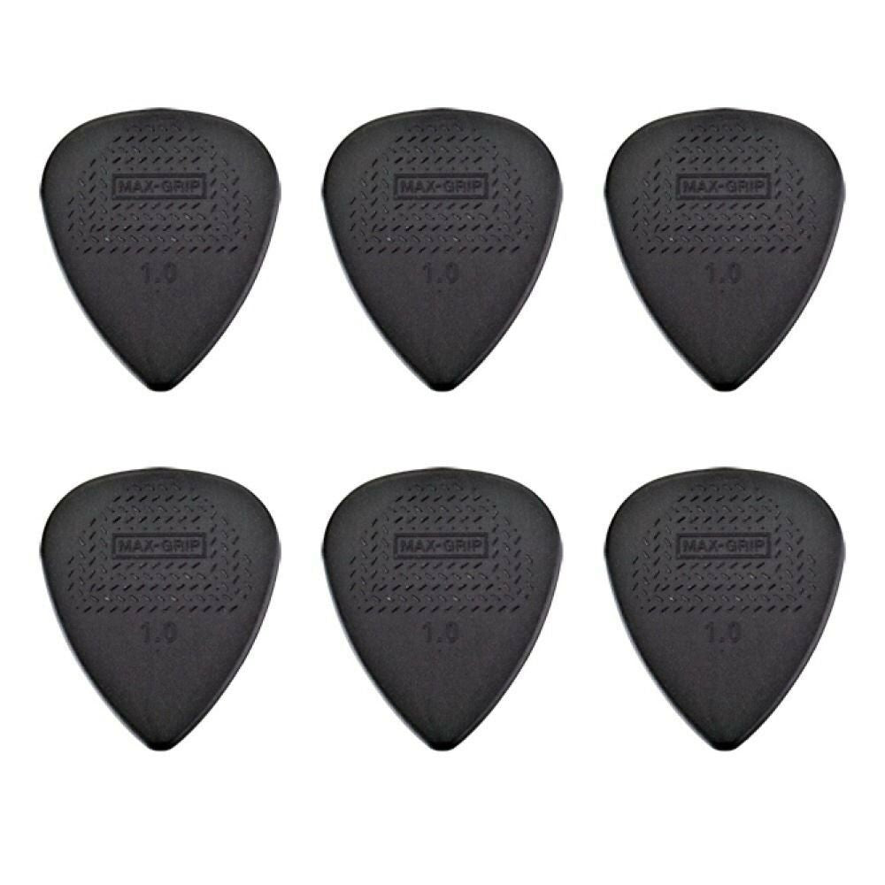 6 x Dunlop Max Grip Nylon 1.00mm Gauge Grey Guitar Picks Free Post
