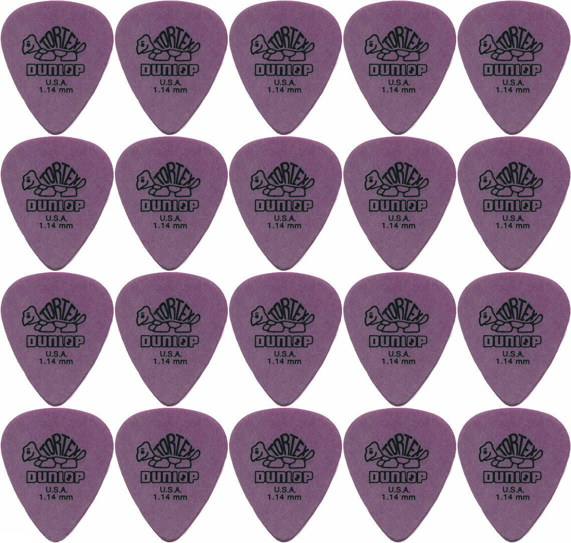 20 x Dunlop Tortex Standard 1.14MM Gauge Guitar Picks Free Post