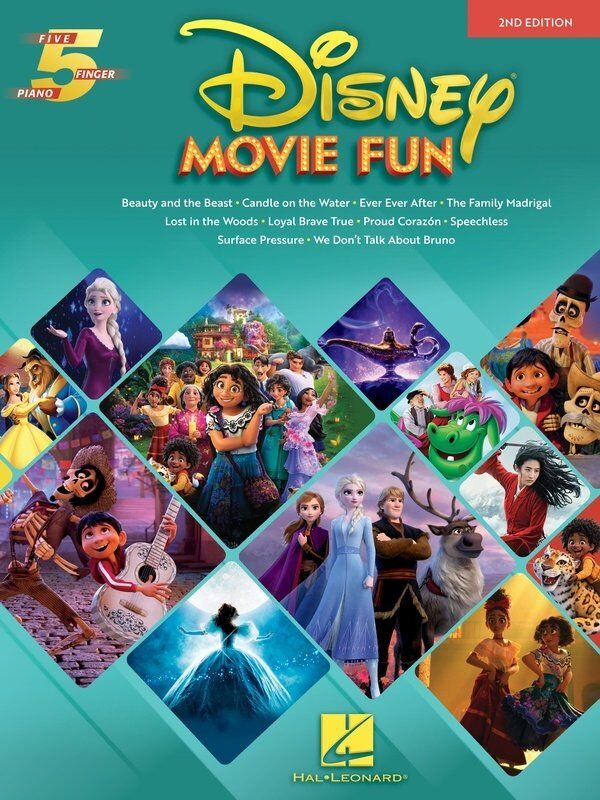 Disney Movie Fun 2nd Edition Five Finger Piano Songbook by Hal Leonard