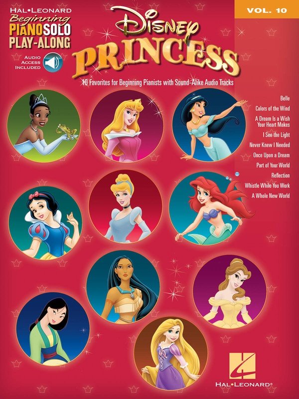 Disney Princess Beginning Piano Playalong V10 Bk/Ola (Hal Leonard)