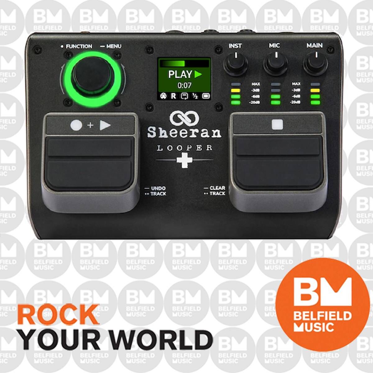 HeadRush Sheeran Looperplus Portable Dual-Track Looper Pedal with Multi-FX, 6+ Hours Battery Life, LCD Display, and Dual-Track Options — view 4