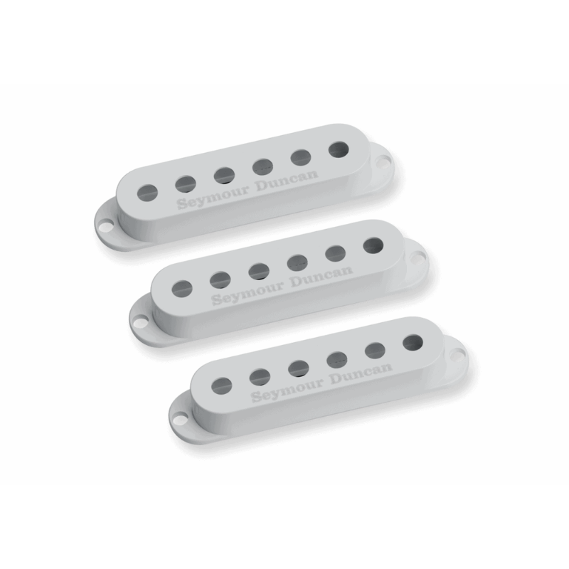 Stratocaster Pickup Covers White with Seymour Duncan Logo