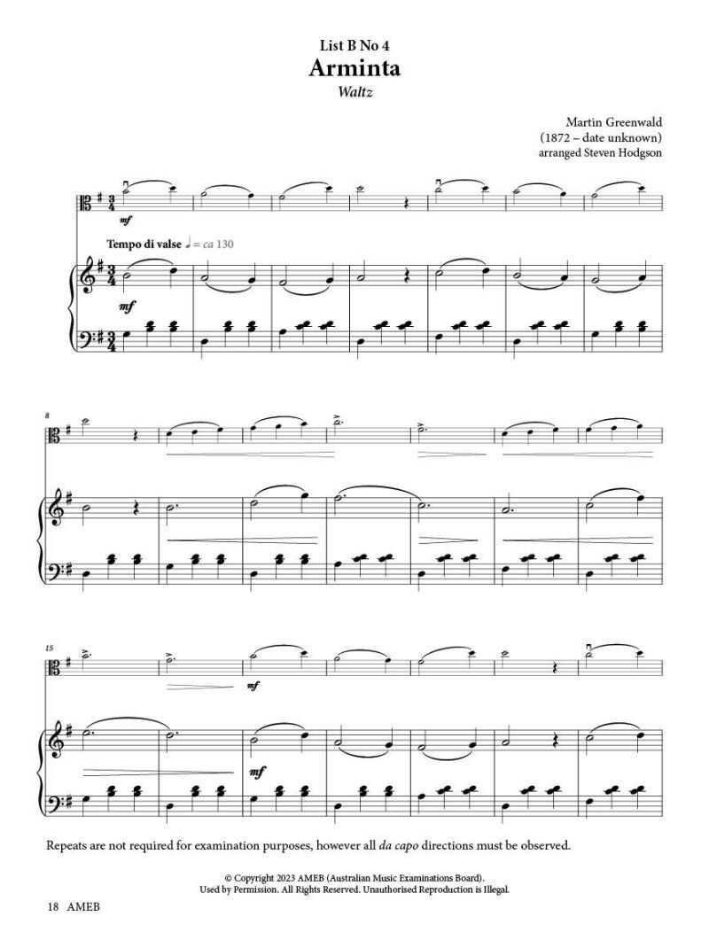 Viola Series 2 Grade 1 Grade Book by AMEB — view 4