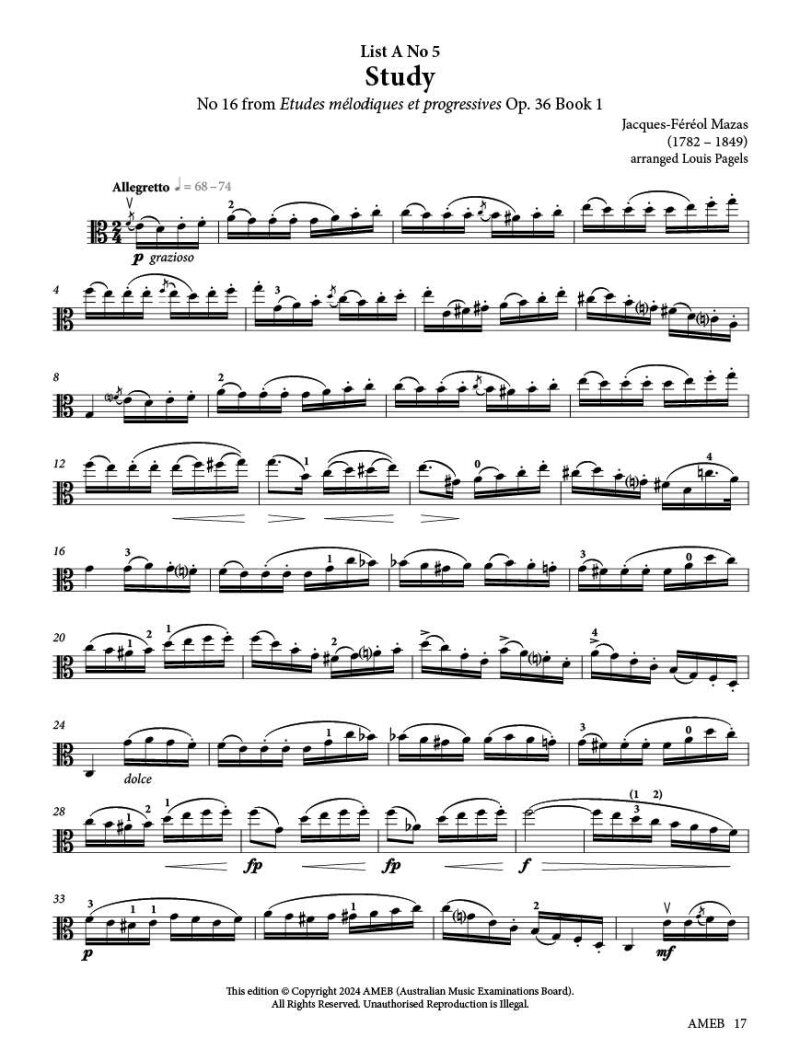 Viola Series 2 Grade 6 Grade Book by AMEB — view 3