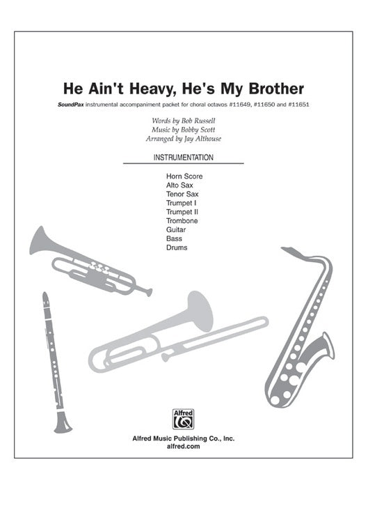 He Aint Heavy Hes My Brother Soundpax Arr Althouse
