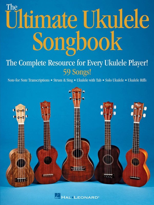 Ukulele Songbook with 59 contemporary classics including American Pie Hallelujah Over the Rainbow Under the Sea and more, arranged for ukulele with va
