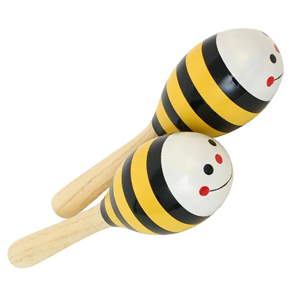 OneTribe Wooden Bee Maracas L:210 D:61