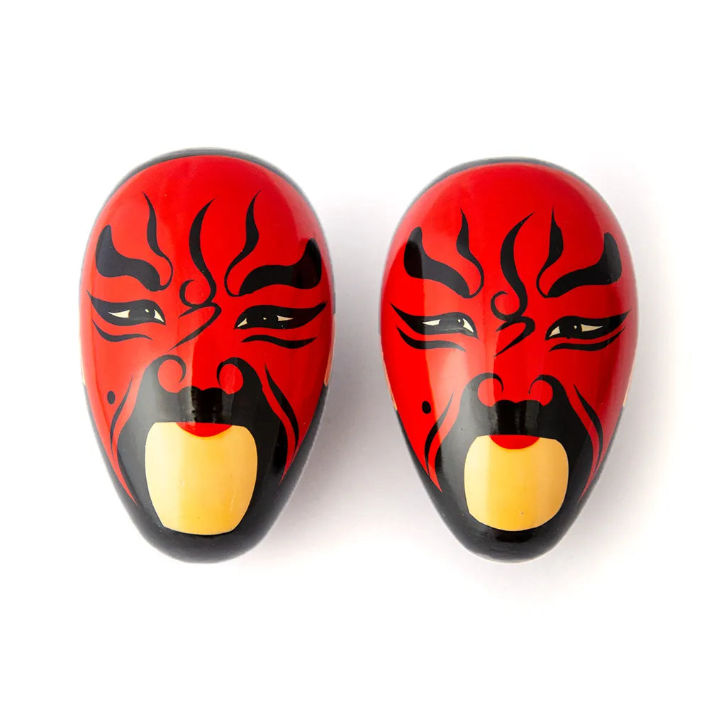 Egg Shaker - Chinese Opera Face Style A, Hand Painted, Deluxe Quality, Distinctive Tone