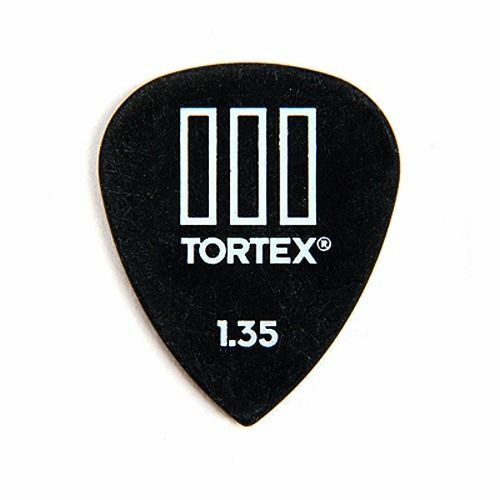 12 x Jim Dunlop Tortex TIII Black 1.35mm Guitar Picks T3 USA 462R
