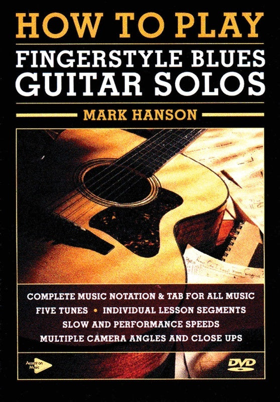 How To Play Fingerstyle Blues Guitar Solos DVD (DVD Only)