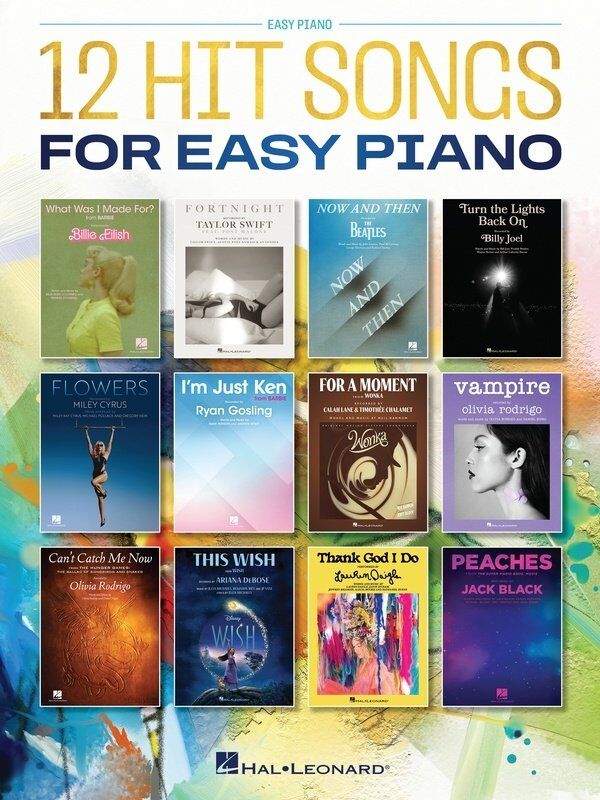 12 Hit Songs for Easy Piano Songbook