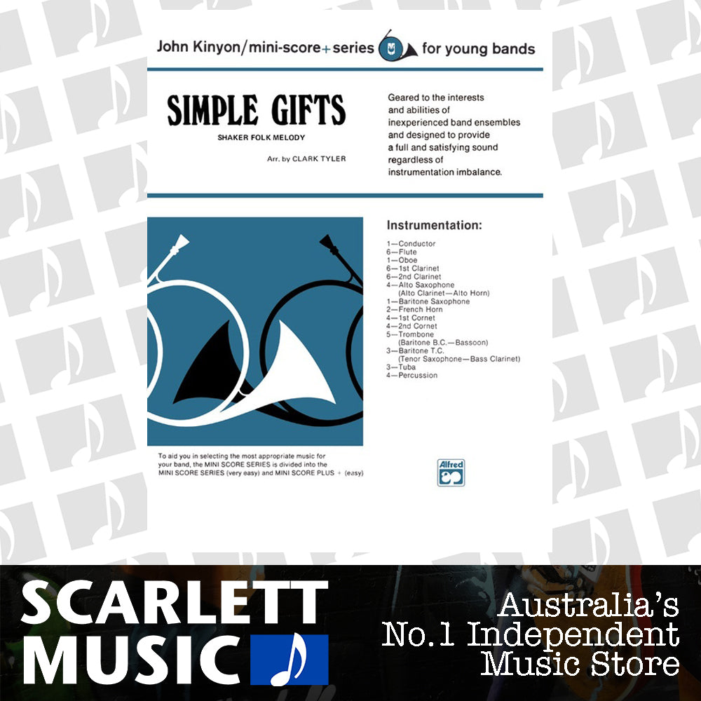 Simple Gifts Shaker Folk Tune Concert Band Sheet Music Grade 1 — view 2