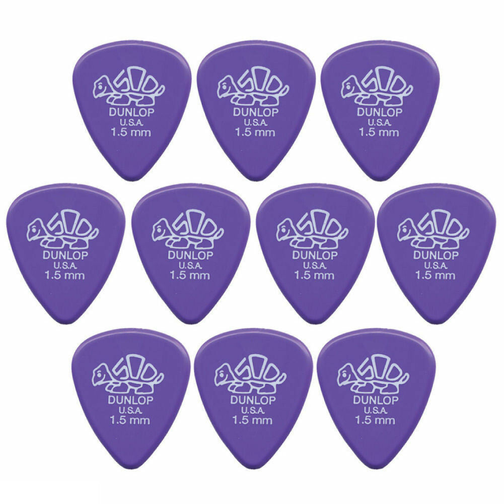 10 x Dunlop Premium DELRIN 500 1.5MM Gauge Guitar Picks 41R