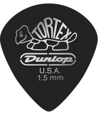Jim Dunlop 1.50mm Tortex Pitch Black Jazz Guitar Pick - Ex. Heavy Set (Single)