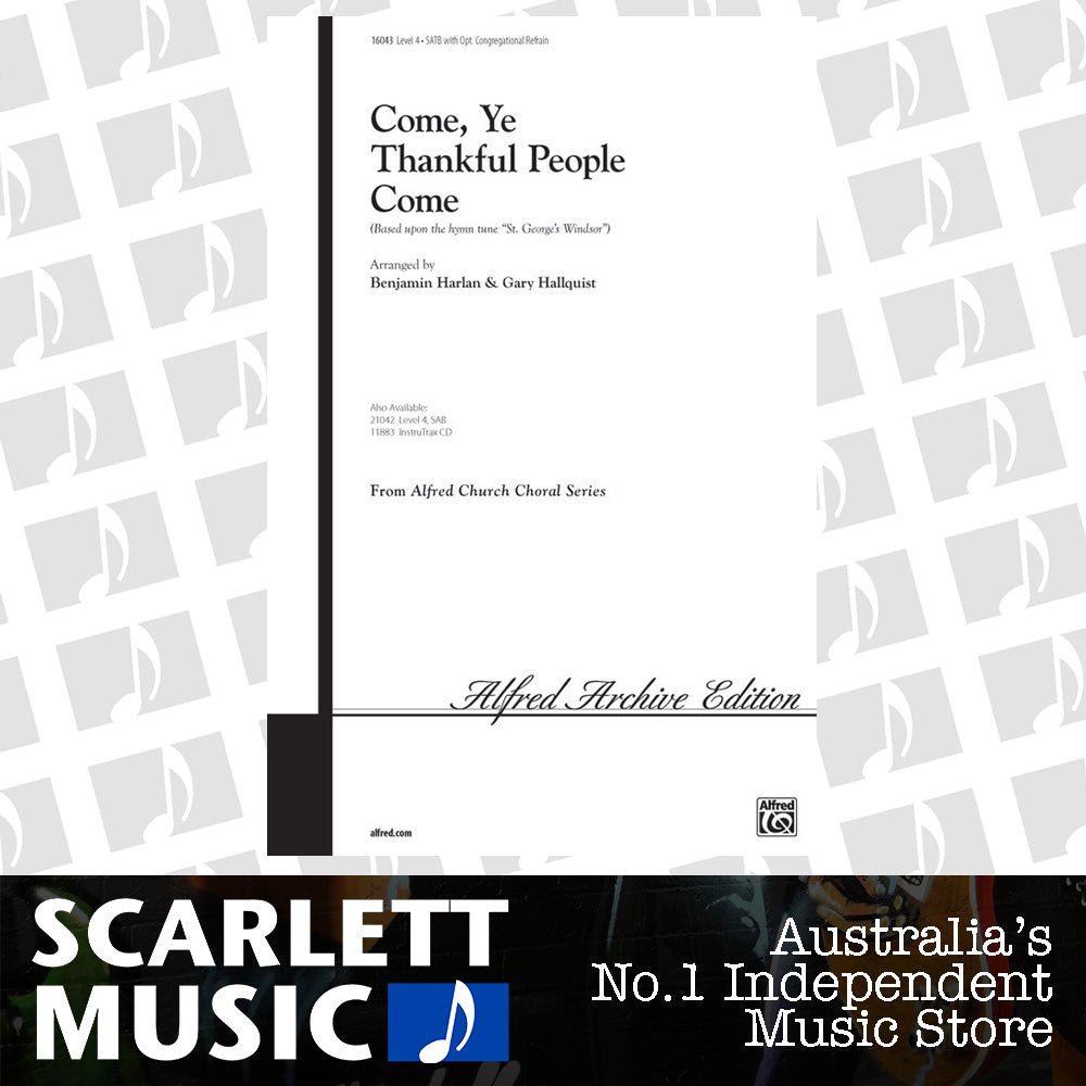 Come Ye Thankful People Come SATB — view 2