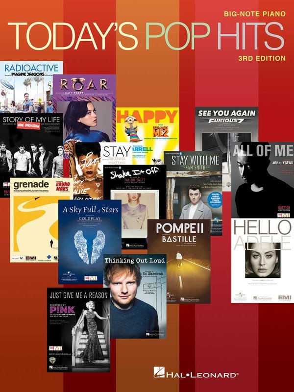 Todays Pop Hits Big Note Piano 3Rd Edition (Hal Leonard)