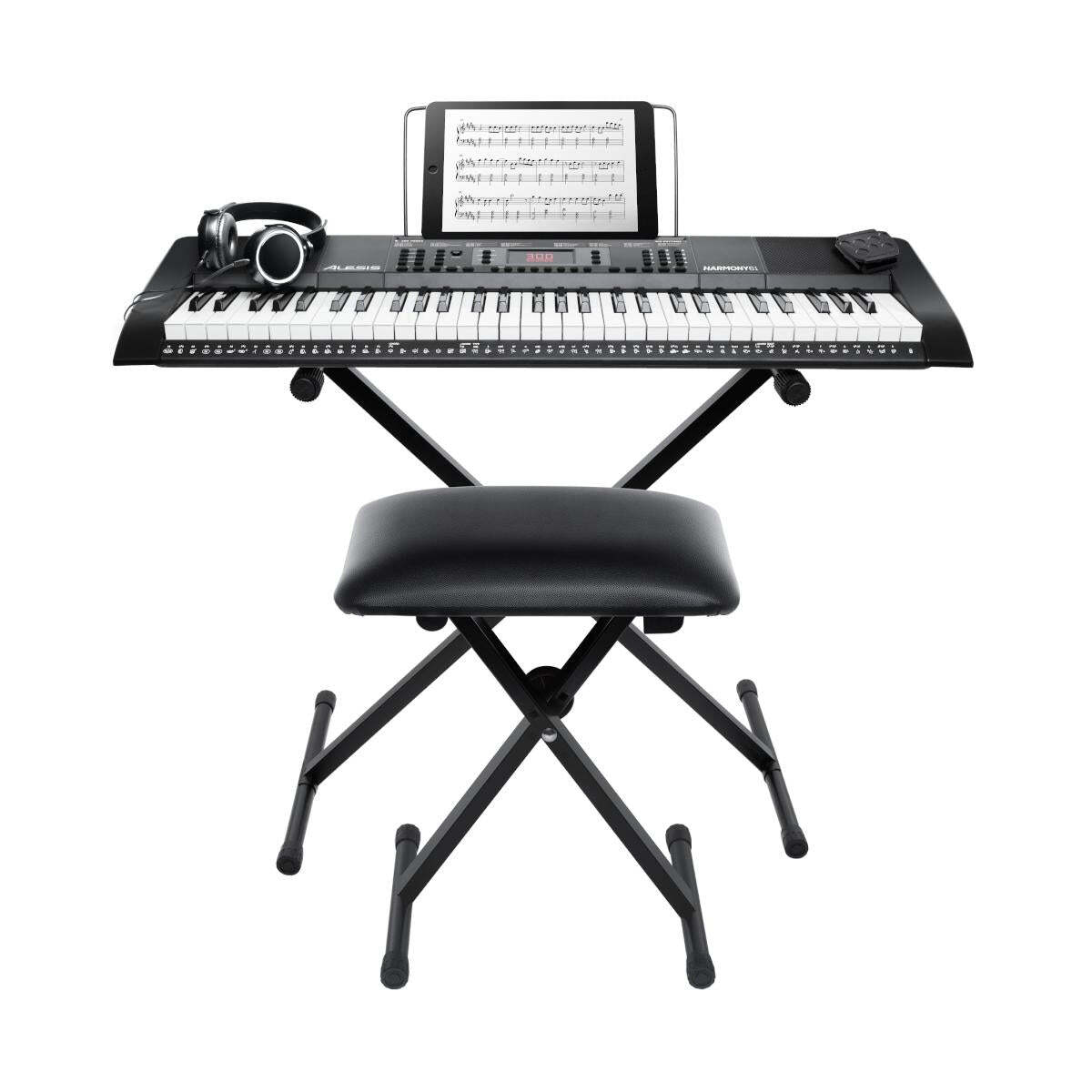 Alesis Harmony 61 Mk3 Digital Keyboard 61-Note w/ Stand & Bench