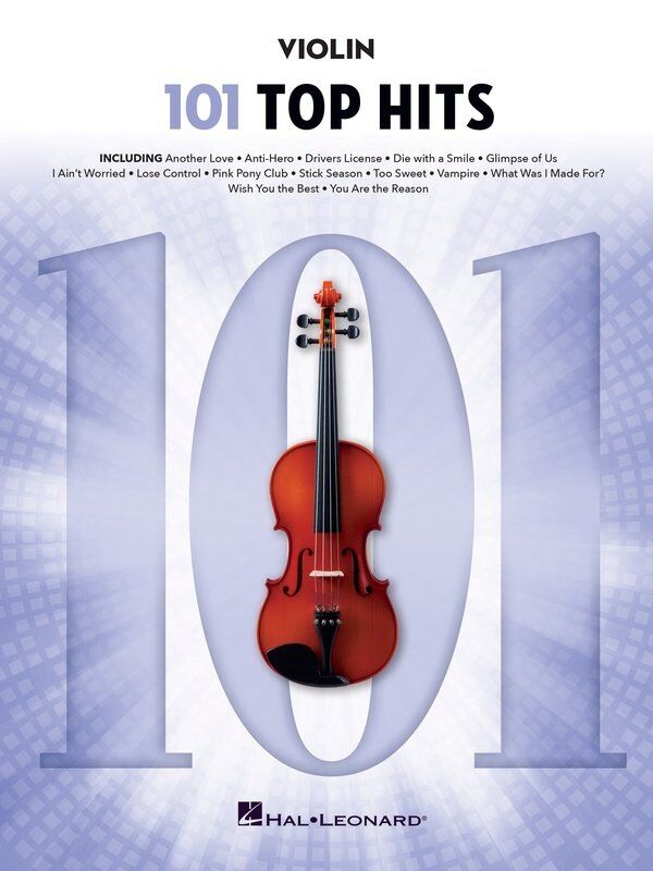 101 Top Hits for Violin Songbook by Hal Leonard, 128 Pages, Easy to Play for Beginner & Intermediate Players