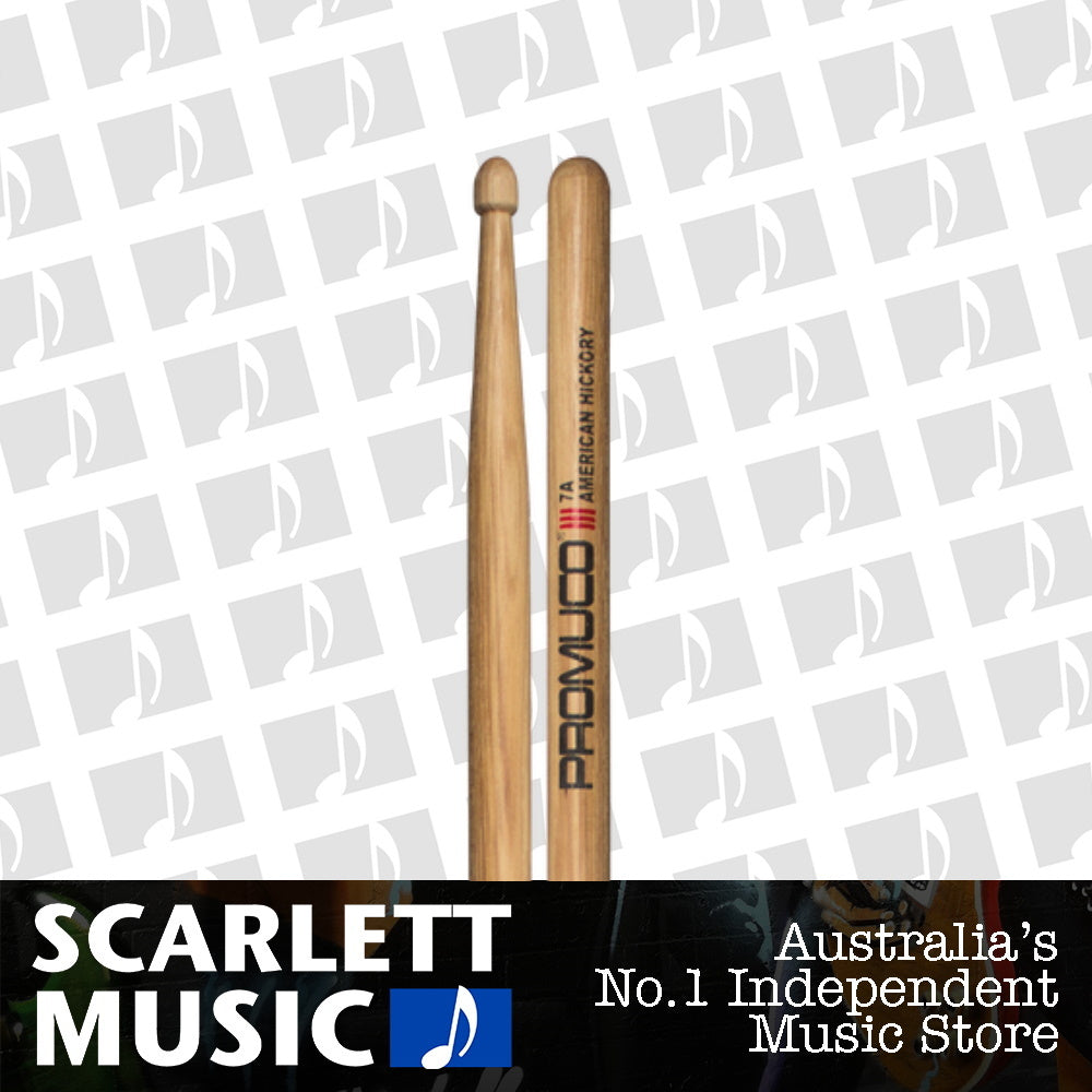 Promuco American Hickory 7A Wood Tip Drum Sticks — view 2