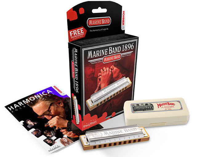 Hohner Marine Band 1896 Classic Harmonica in the Key of F Nat Minor