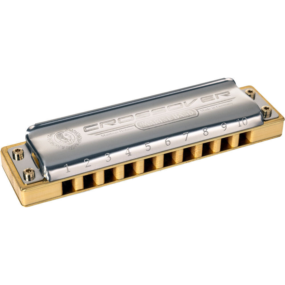 Hohner Marine Band Crossover Harmonica - Key of E, Bamboo Comb, Airtight Design, Zipper Case, Modern Tuning for Blues, Rock, Jazz, Soul, Funk — view 2