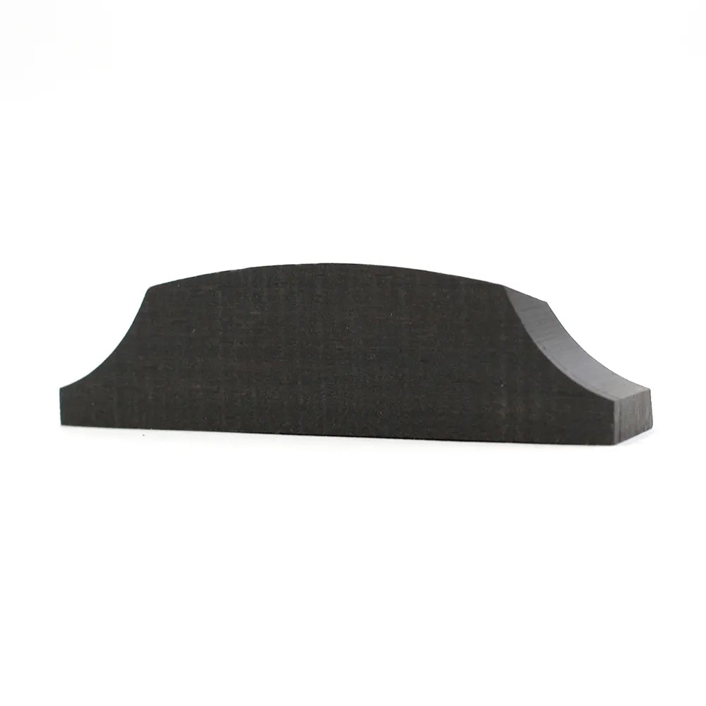 Double Bass Fingerboard Nut - Ebony, Shaped, 72mm x 16mm