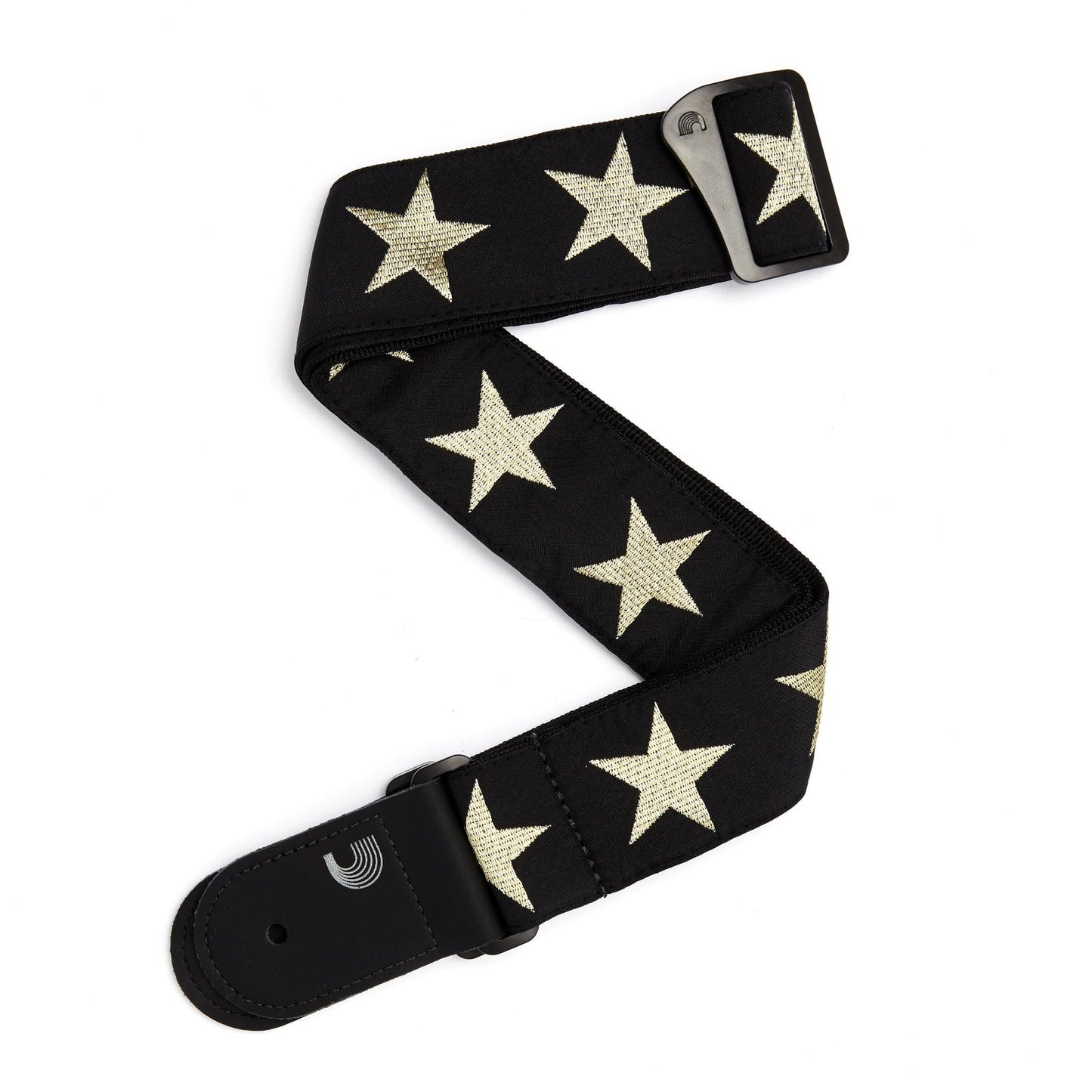 Woven Guitar Strap, Gold Star, by D'Addario