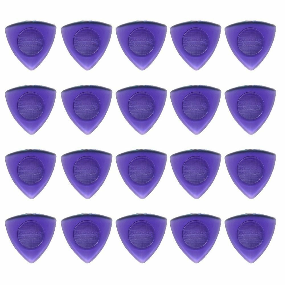 20 x Jim Dunlop Triangle Stubby 2.00MM Gauge Guitar Picks Plectrums Purple