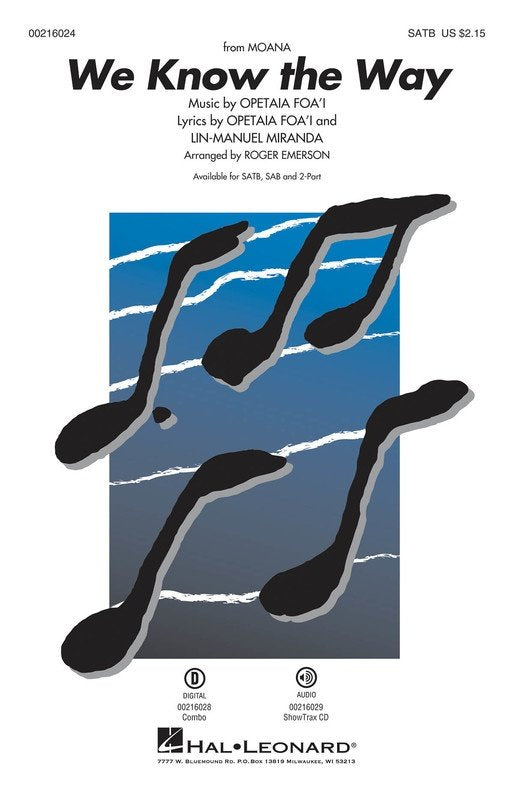 We Know the Way — SATB Choral, Disney Choral (Hal Leonard)