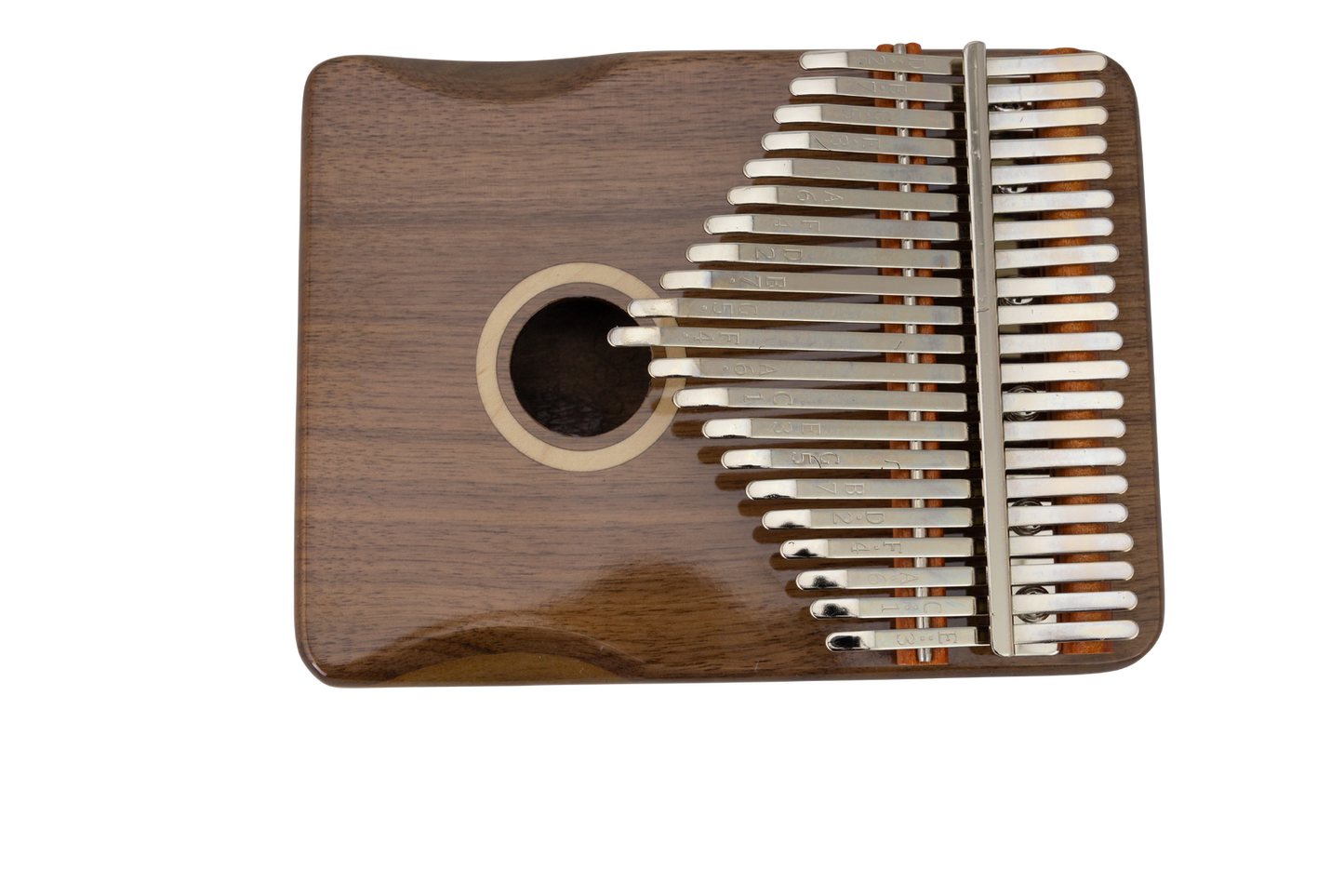 CEGA 21-Key Box Kalimba 21CKW00-XC with Stand and Case - Natural Rosewood Finish — view 2