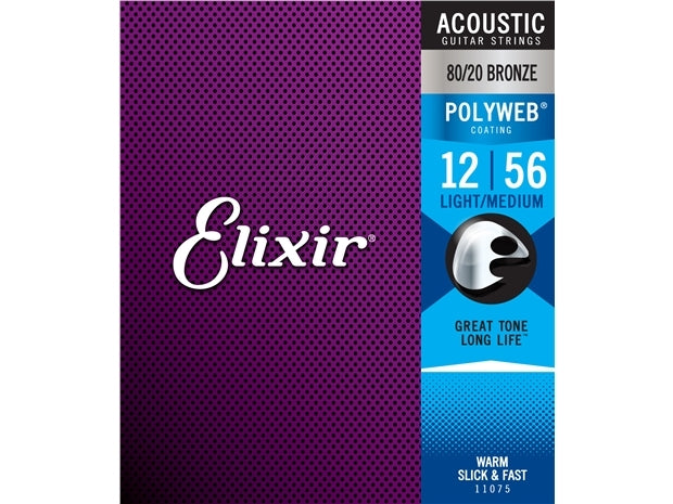 Elixir : #11075: Acoustic Poly Light Med 12-56