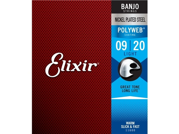 Elixir : #11600: Banjo Poly Light .009-.020