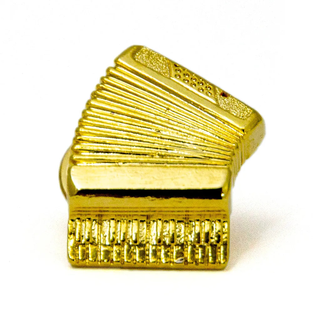 Pickboy Goldplated Accordion Brooch - 25-30mm Enamelled Badge