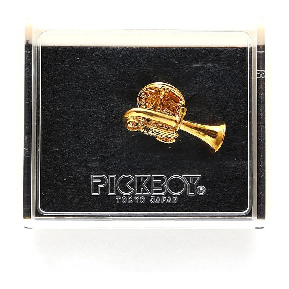 Pickboy Goldplated Tuba Brooch - Enamelled Badge, 25-30mm
