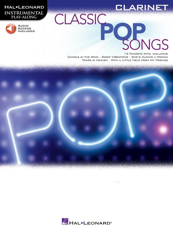 Classic Pop Songs for Clarinet — Book/Online Audio (Hal Leonard) — Instrumental Play-Along
