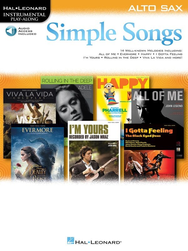 Simple Songs for Alto Sax — Book/Online Audio (Hal Leonard Instrumental Play-Along)