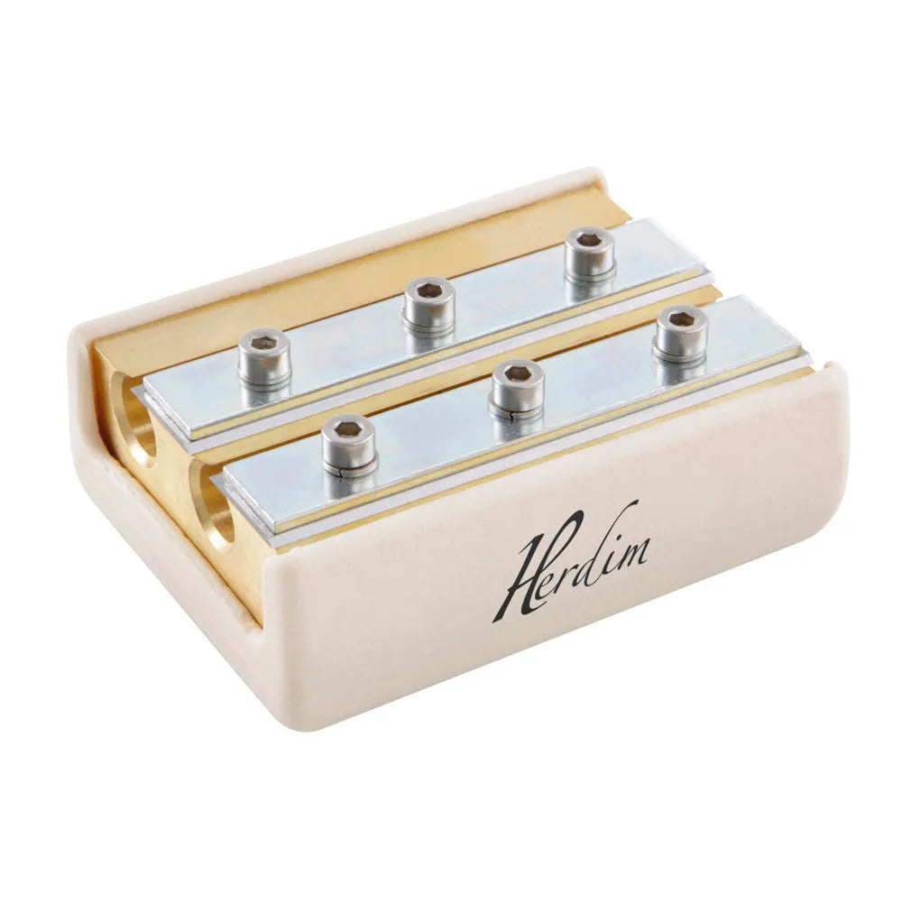 Herdim 730201 Peg Cutter for Cello - Small, Brass Body, Double-Sided Blades, Replacement Blades, Non-Slip Grip, Includes Instructions and Hex Key
