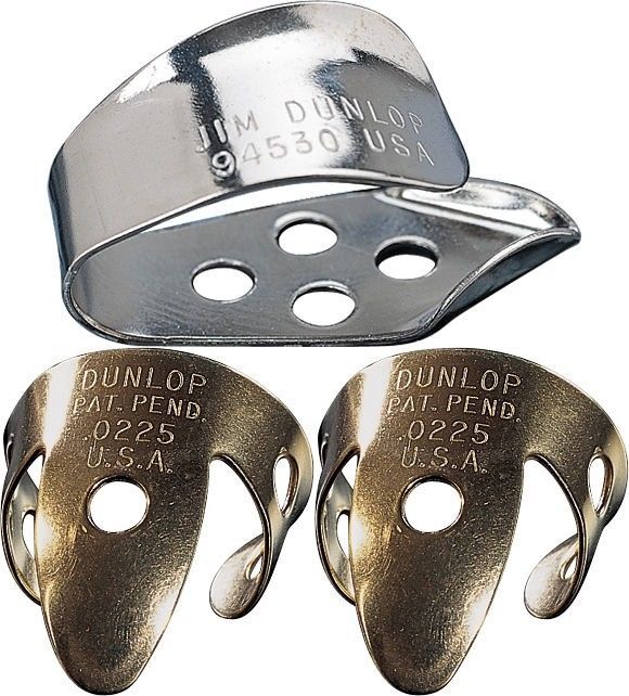 Jim Dunlop 1 x Nickel Silver Thumb Pick & 2 x Brass .020 IN Finger Picks, Banjo