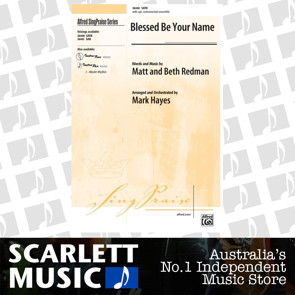 Blessed Be Your Name SATB Arrangement by Hayes - Clarinet Sheet Music — view 2