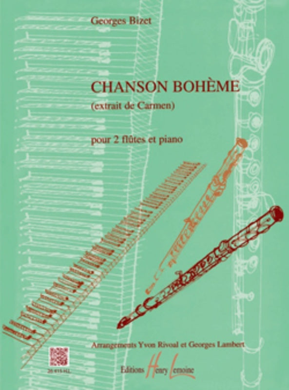 Bizet - Chanson Boheme For 2 Flutes/Piano