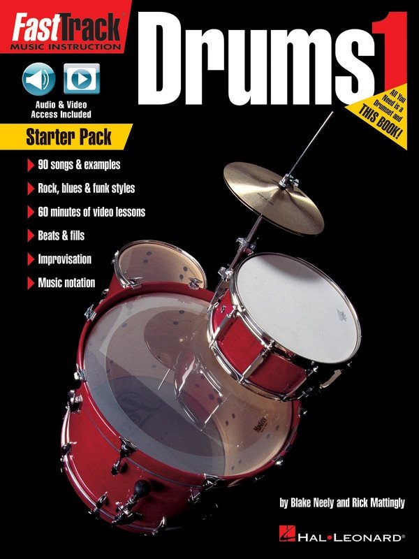 FastTrack Drums Method — Starter Pack, Book/Online Media (Hal Leonard)