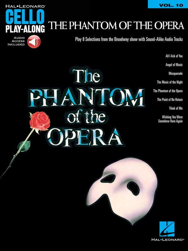 The Phantom of the Opera — Cello Play-Along Vol. 10, Book/Online Audio (Hal Leonard)