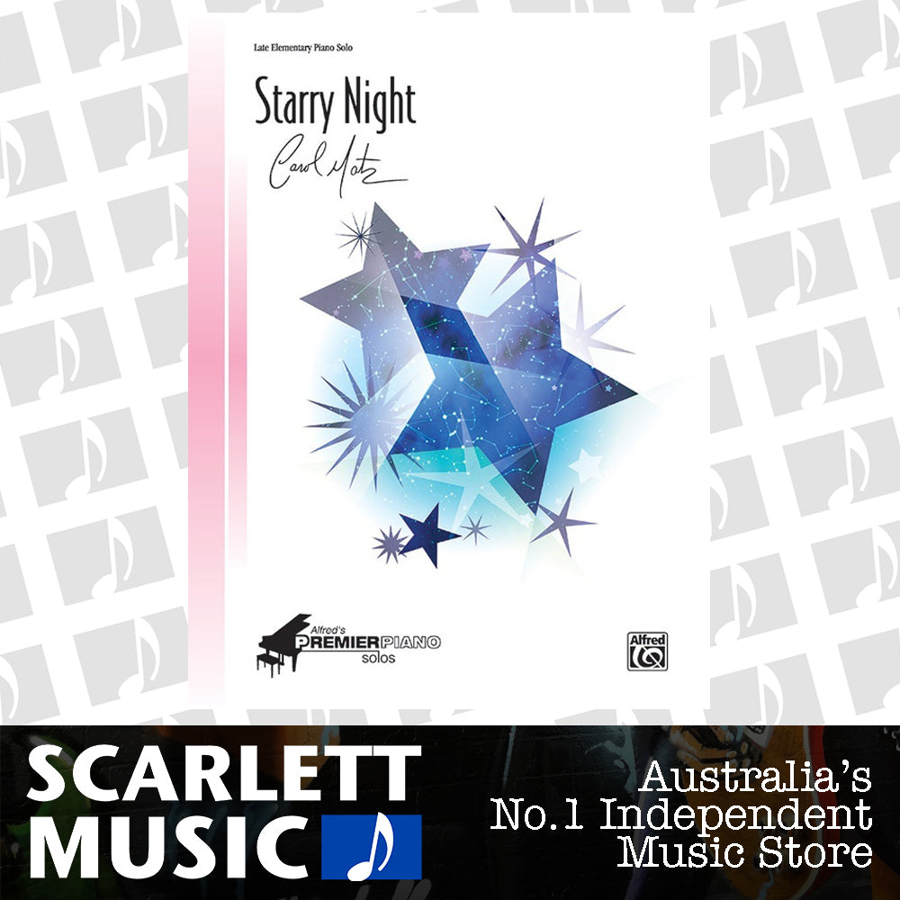 Starry Night Late Elementary Piano Solo Sheet Music — view 2