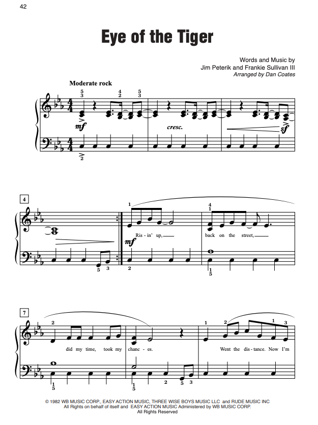 Simply Rock 80s Easy Piano Sheet Music Collection by Coates - Alfred — view 3