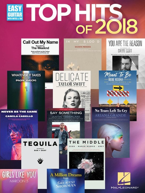 Top Hits of 2018 — Easy Guitar with Notes & TAB (Hal Leonard)