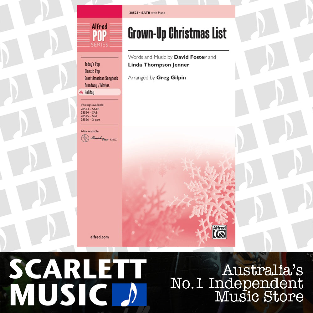 Grownup Christmas List SATB — view 2