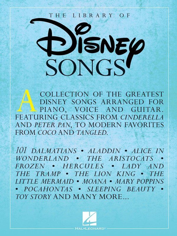 The Library of Disney Songs PVG Songbook