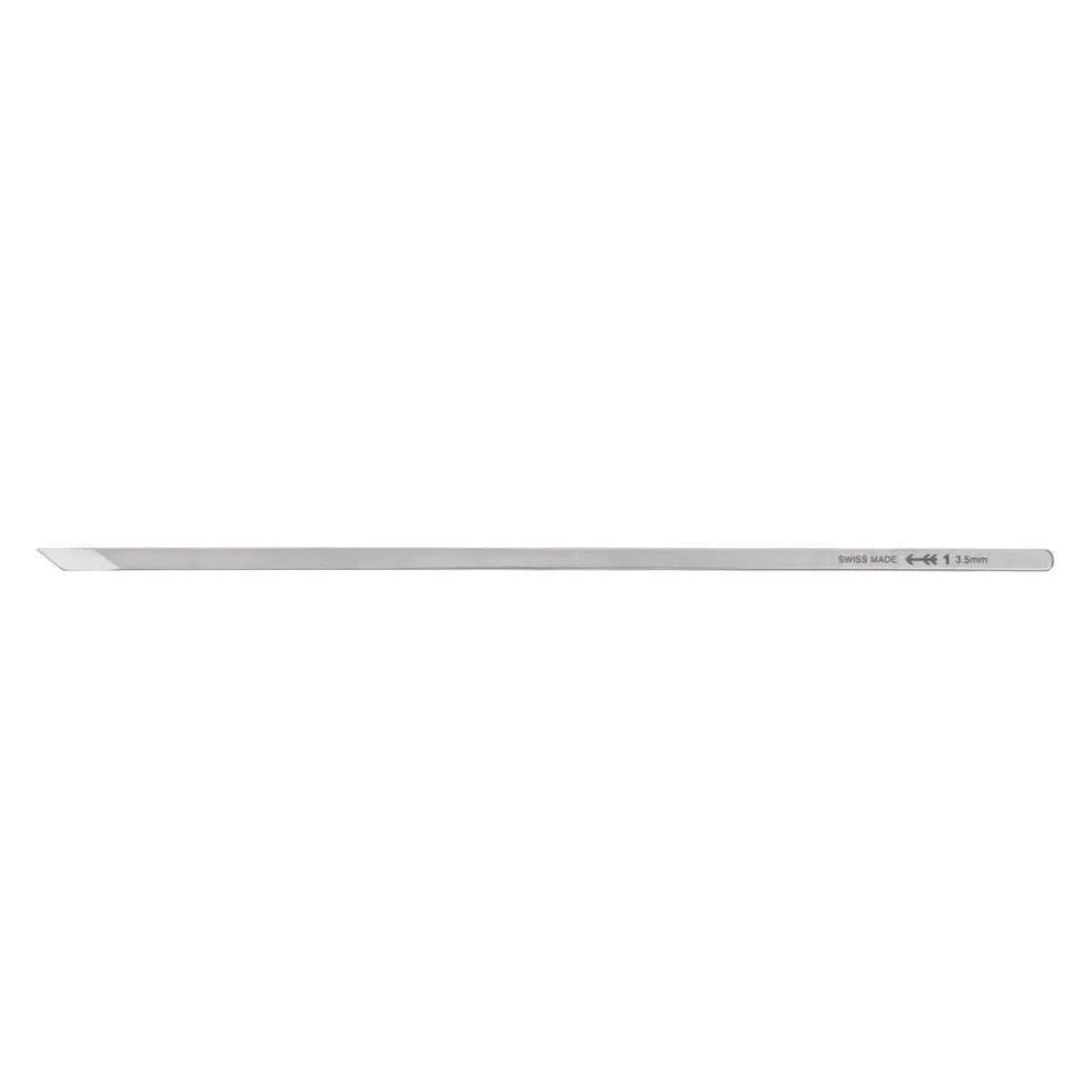 Swiss Steel 3.5mm Knife 700401 - Hardened RC59-60, Double Bevelled, No Handle, Ideal for Bridge Shaping, Made in Switzerland